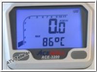 Tachometer und Drehzahlmesser mit Temperaturanzeige