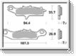 Scheibenbremsbelag MCB758SI/LMP398OR mit ABE