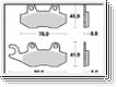 Scheibenbremsbelag Vorderachse - links, fr Kawasaki 650 Brute F